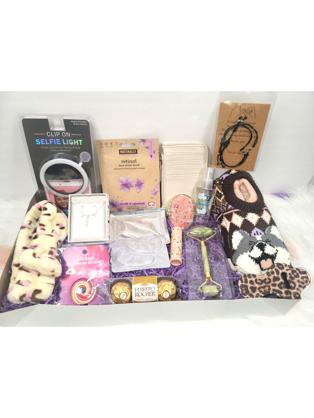 Teen Girls Self-Care Gift Box - Relaxation Basket with Bath,